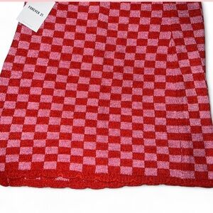 Checkered mini skirt